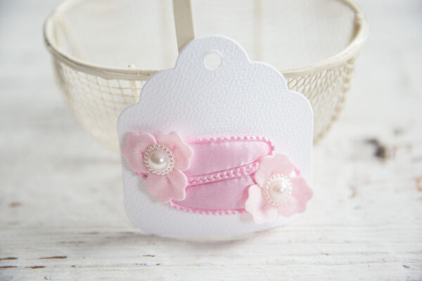 Saténové růžové sponky do&nbsp;vlasů