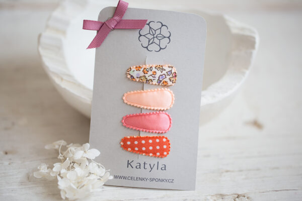 Dětské sponky do&nbsp;vlasů-Meruňkový set