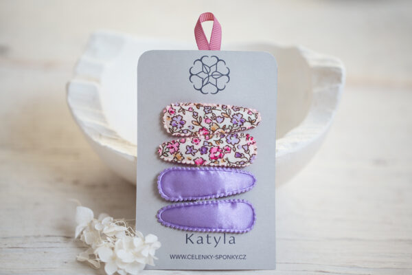 Dětské sponky do&nbsp;vlasů fialkové