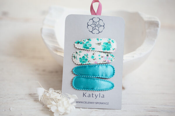 Dětské sponky do&nbsp;vlasů mentolově zelené