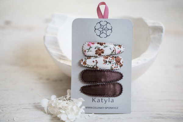 Dětské sponky do&nbsp;vlasů čokoladově hnědé