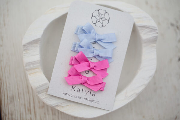 Dětské sponky barevné mašle v&nbsp;setu