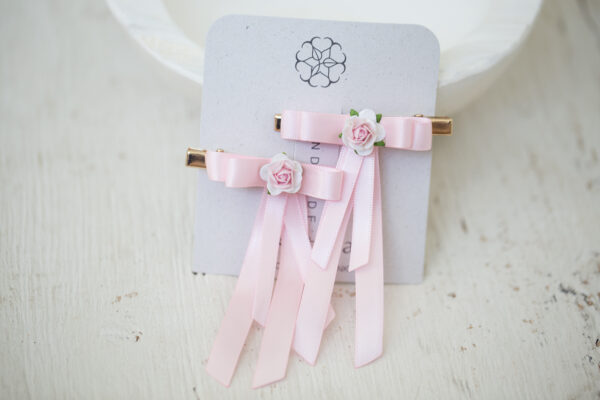 Dětské sponky saténové mašličky sváteční