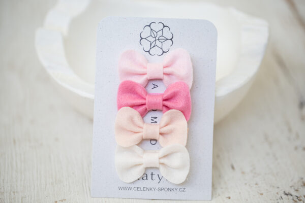 Dětské sponky- pastelové mašle v&nbsp;setu