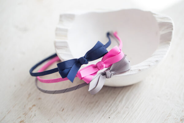 Dětská čelenka s&nbsp;mašlí barevné